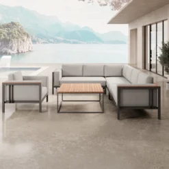 Euphoria – Ecklounge, Loungesessel & Tisch aus Aluminium | Aevora™ Kollektion