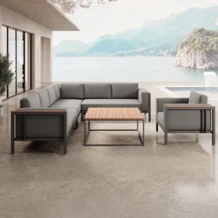 Euphoria – Ecklounge, Loungesessel & Tisch aus Aluminium | Aevora™ Kollektion