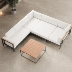 Euphoria – Ecklounge & Tisch aus Aluminium | Aevora™ Kollektion