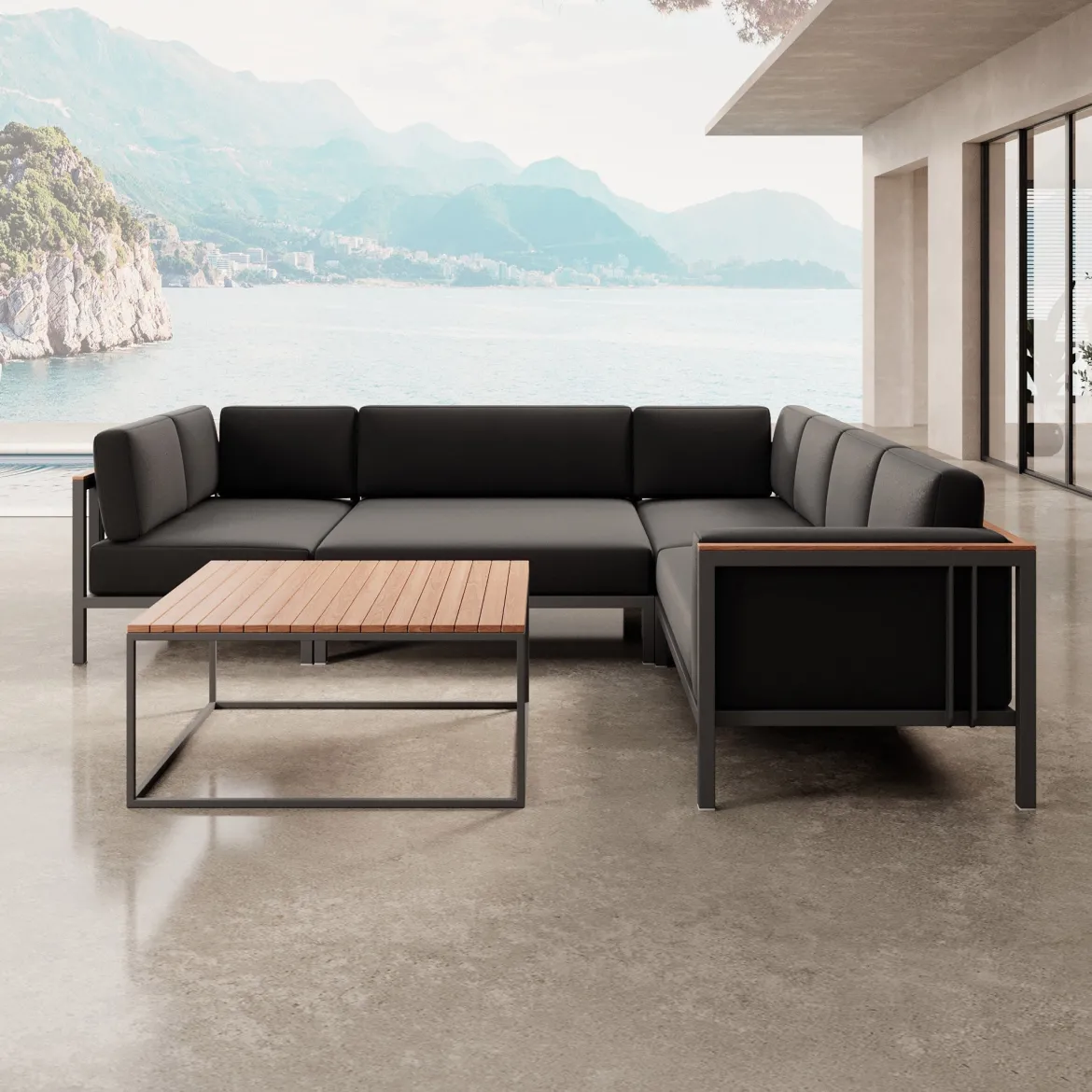 Euphoria – Ecklounge & Tisch aus Aluminium | Aevora™ Kollektion