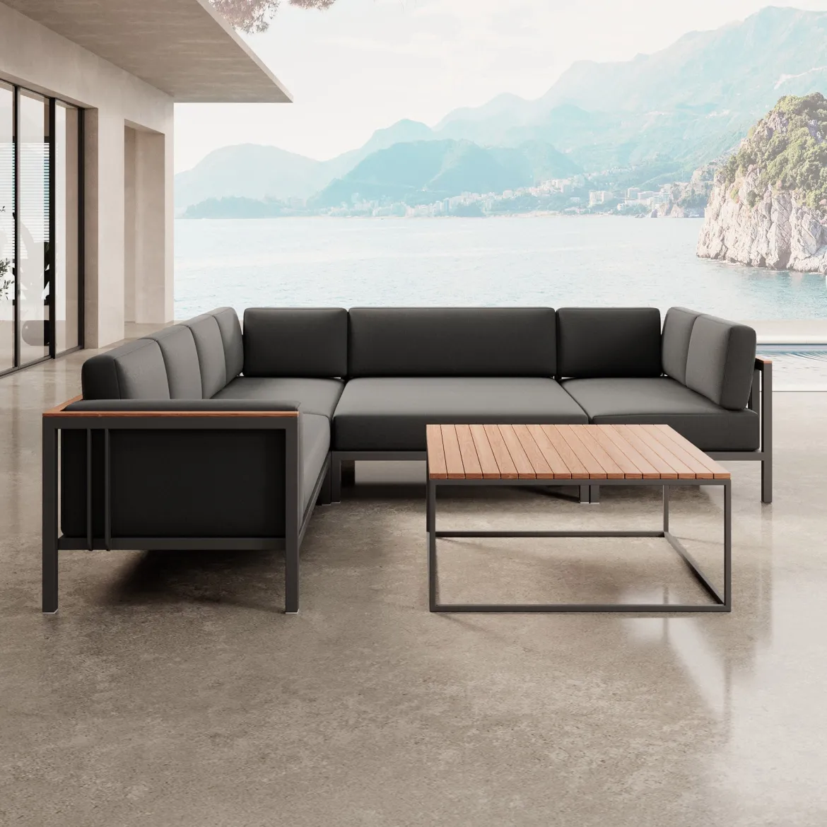 Euphoria – Ecklounge & Tisch aus Aluminium | Aevora™ Kollektion