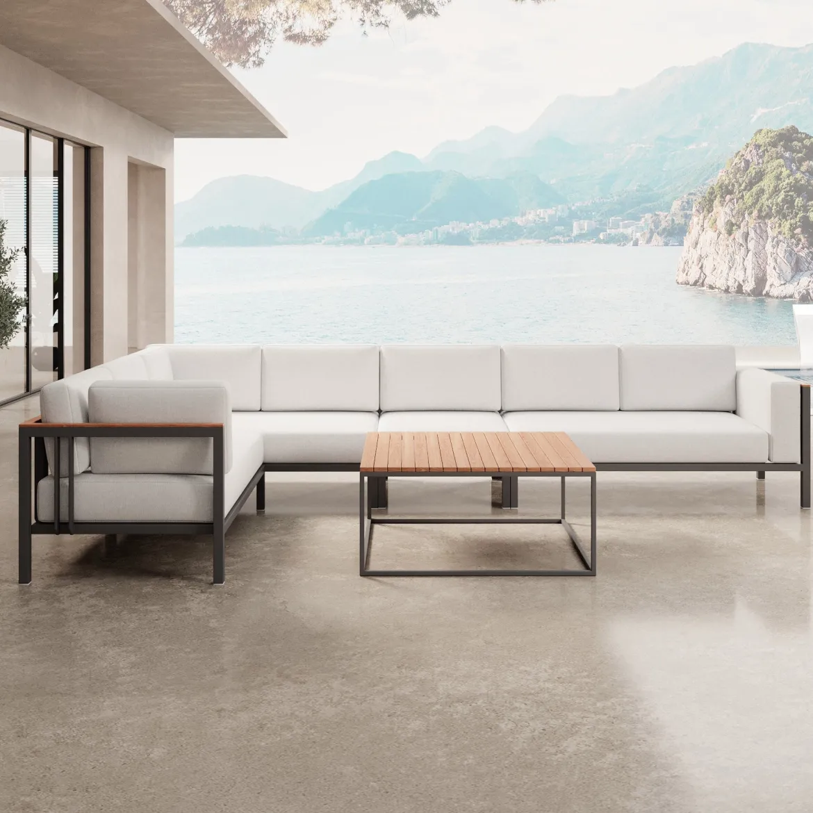 Euphoria – L-Maxilounge & Tisch aus Aluminium | Aevora™ Kollektion