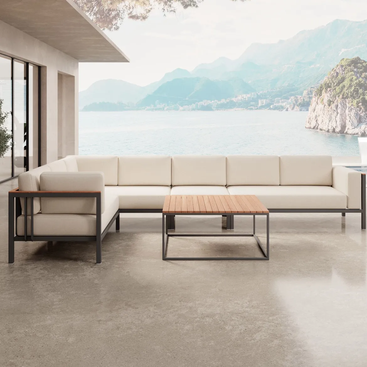 Euphoria – L-Maxilounge & Tisch aus Aluminium | Aevora™ Kollektion
