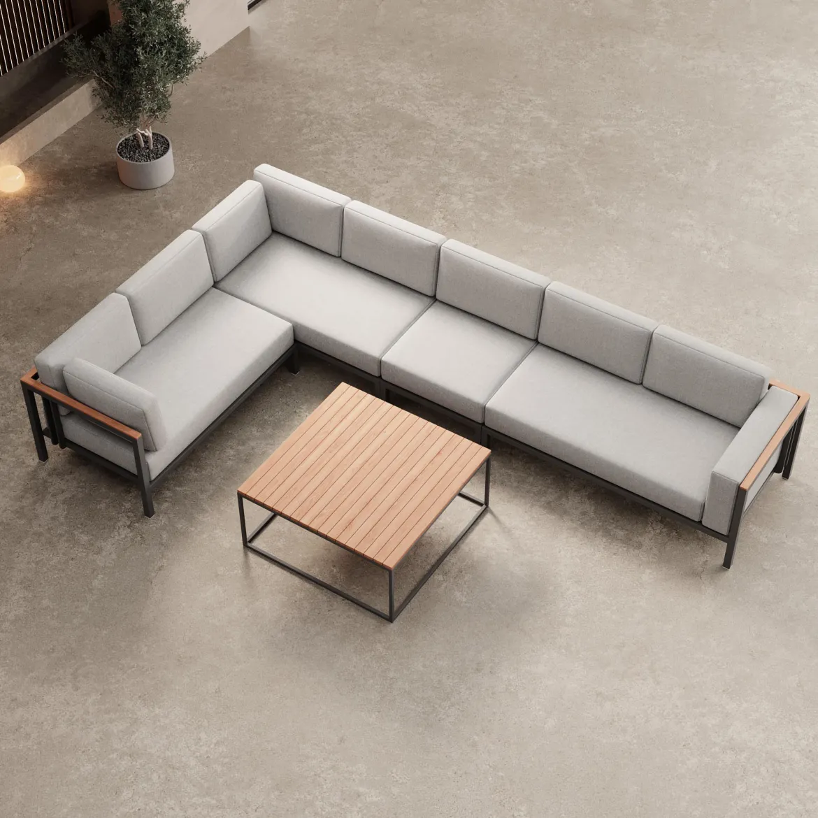 Euphoria – L-Maxilounge & Tisch aus Aluminium | Aevora™ Kollektion