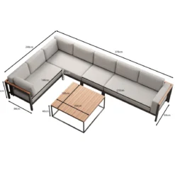 Euphoria – L-Maxilounge & Tisch aus Aluminium | Aevora™ Kollektion
