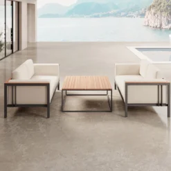 Euphoria – 2 Loungesofas & Tisch aus Aluminium | Aevora™ Kollektion