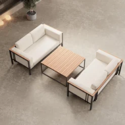 Euphoria – 2 Loungesofas & Tisch aus Aluminium | Aevora™ Kollektion