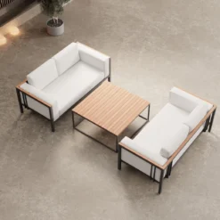Euphoria – 2 Loungesofas & Tisch aus Aluminium | Aevora™ Kollektion