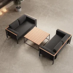Euphoria – 2 Loungesofas & Tisch aus Aluminium | Aevora™ Kollektion