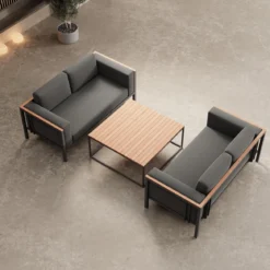 Euphoria – 2 Loungesofas & Tisch aus Aluminium | Aevora™ Kollektion