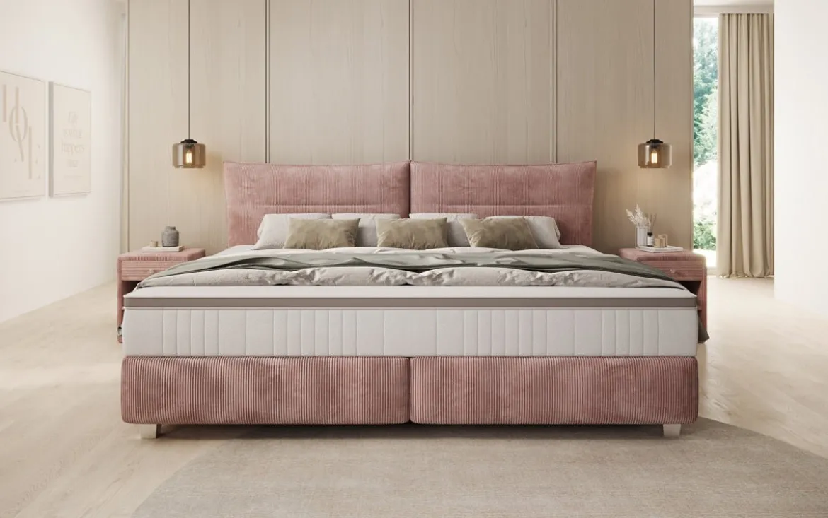 Familien Boxspringbett Aurelio in 220/240x200 in Cord