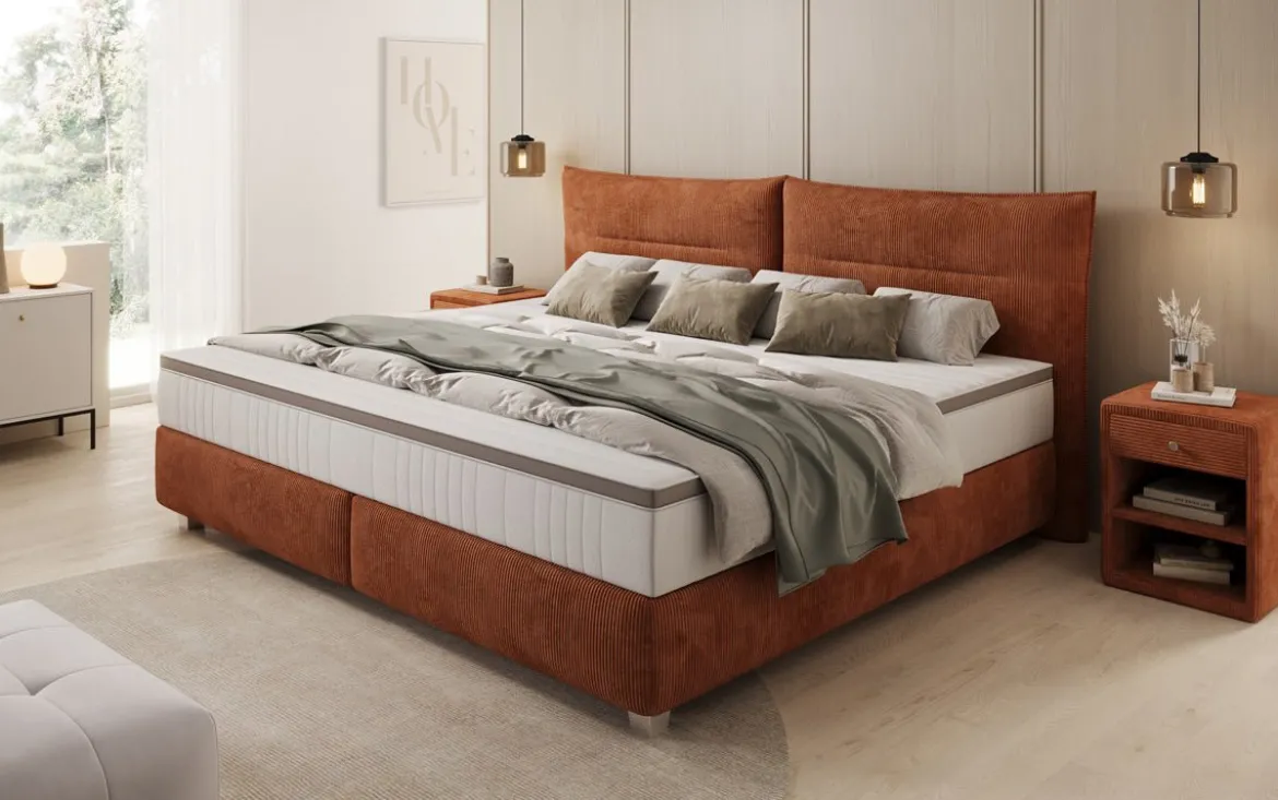 Familien Boxspringbett Aurelio in 220/240x200 in Cord