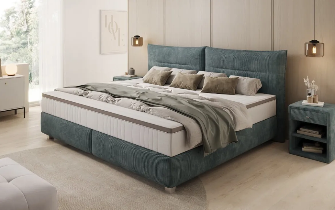 Familien Boxspringbett Aurelio in 220/240x200 in Cord