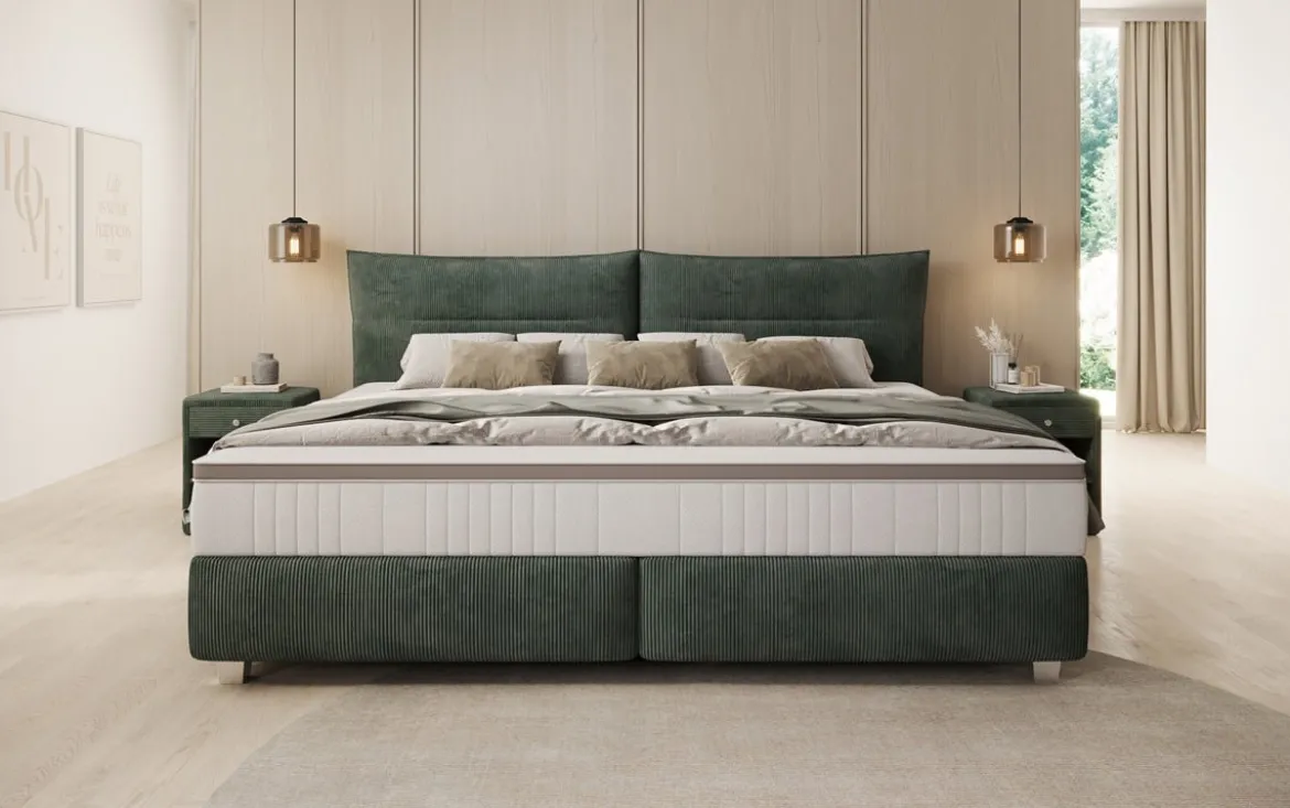 Familien Boxspringbett Aurelio in 220/240x200 in Cord