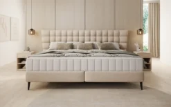 Familien Boxspringbett Bellanova in 220/240x200 in Bouclé