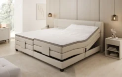 Familien Boxspringbett Noela 220/240x200 elektrisch verstellbar in Stoff