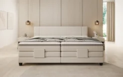 Familien Boxspringbett Noela 220/240x200 elektrisch verstellbar in Stoff