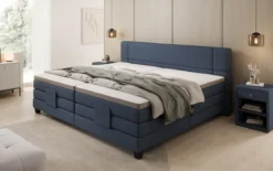 Familien Boxspringbett Noela 220/240x200 elektrisch verstellbar in Stoff