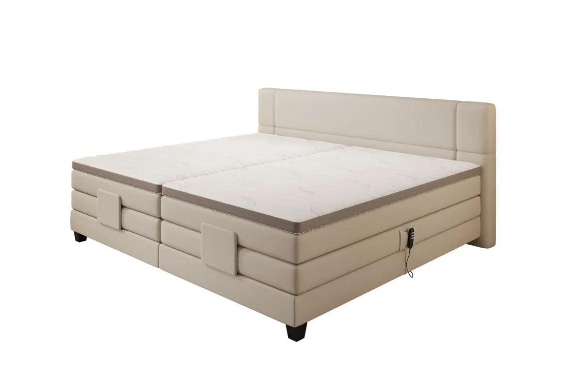 Familien Boxspringbett Noela 220/240x200 elektrisch verstellbar in Stoff