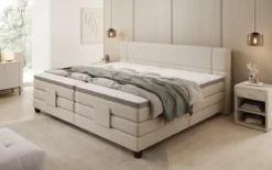 Familien Boxspringbett Noela 220/240x200 elektrisch verstellbar in Stoff