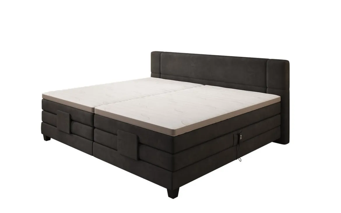 Familien Boxspringbett Noela 220/240x200 elektrisch verstellbar in Samt
