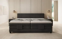 Familien Boxspringbett Noela 220/240x200 elektrisch verstellbar in Samt