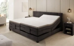 Familien Boxspringbett Noela 220/240x200 elektrisch verstellbar in Samt