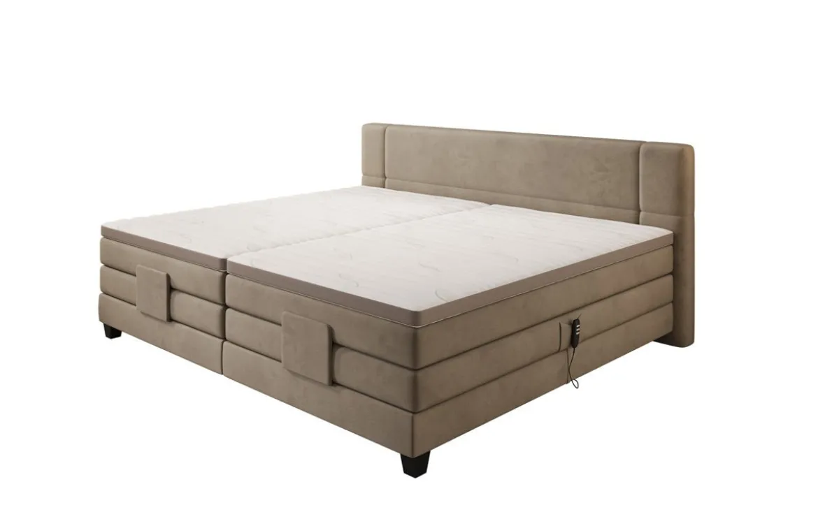 Familien Boxspringbett Noela 220/240x200 elektrisch verstellbar in Samt
