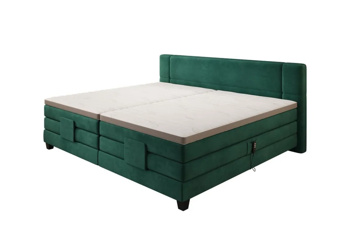 Familien Boxspringbett Noela 220/240x200 elektrisch verstellbar in Samt