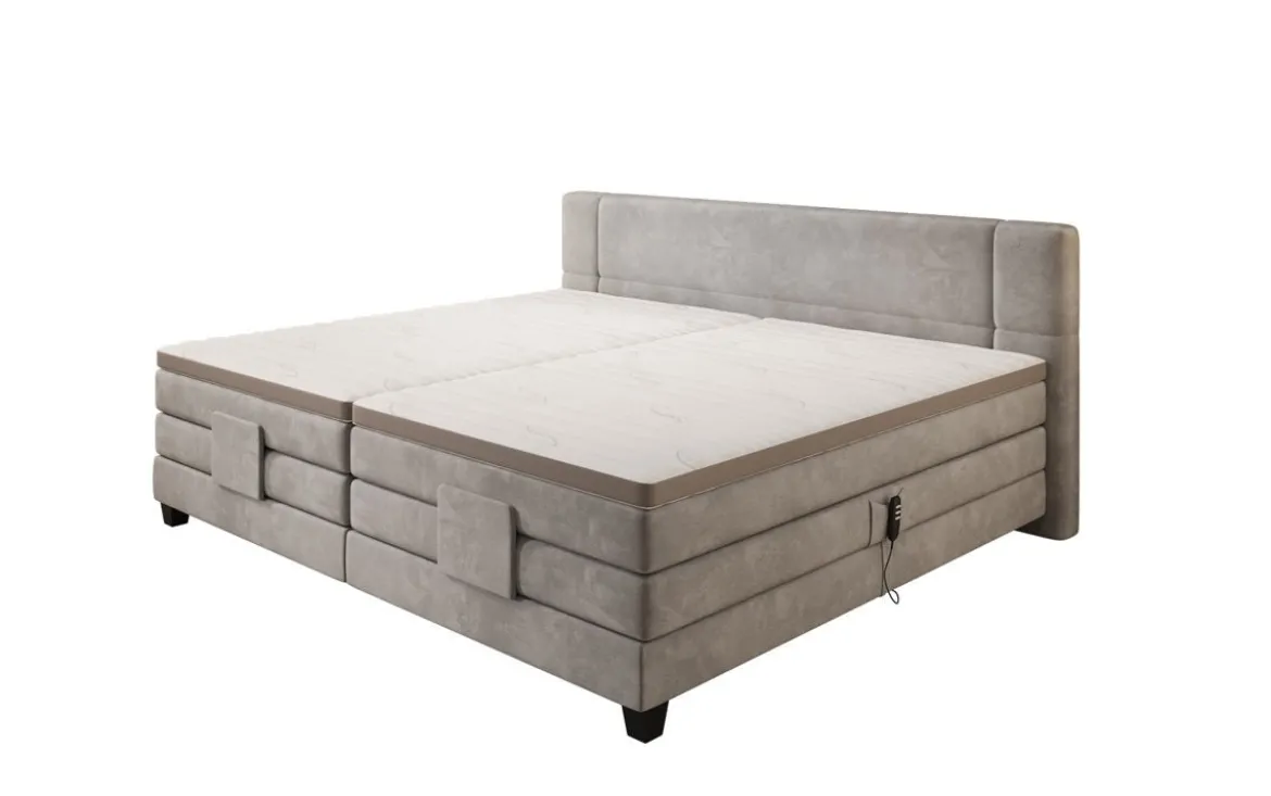 Familien Boxspringbett Noela 220/240x200 elektrisch verstellbar in Samt