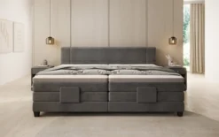 Familien Boxspringbett Noela 220/240x200 elektrisch verstellbar in Samt