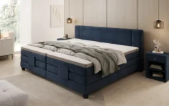 Familien Boxspringbett Noela 220/240x200 elektrisch verstellbar in Samt