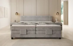 Familien Boxspringbett Noela 220/240x200 elektrisch verstellbar in Samt
