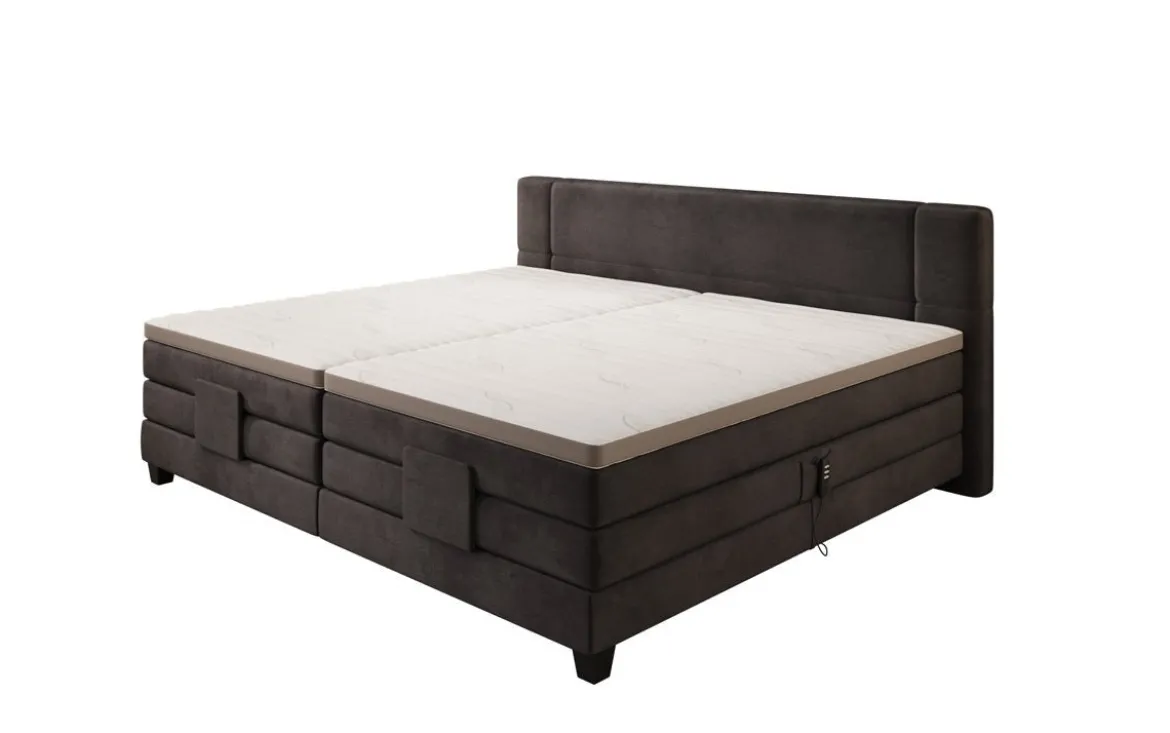 Familien Boxspringbett Noela 220/240x200 elektrisch verstellbar in Samt