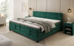 Familien Boxspringbett Noela 220/240x200 elektrisch verstellbar in Samt