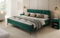 Familien Boxspringbett Savona – 220/240x200 in Samt