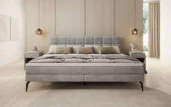 Familien Boxspringbett Savona – 220/240x200 in Samt