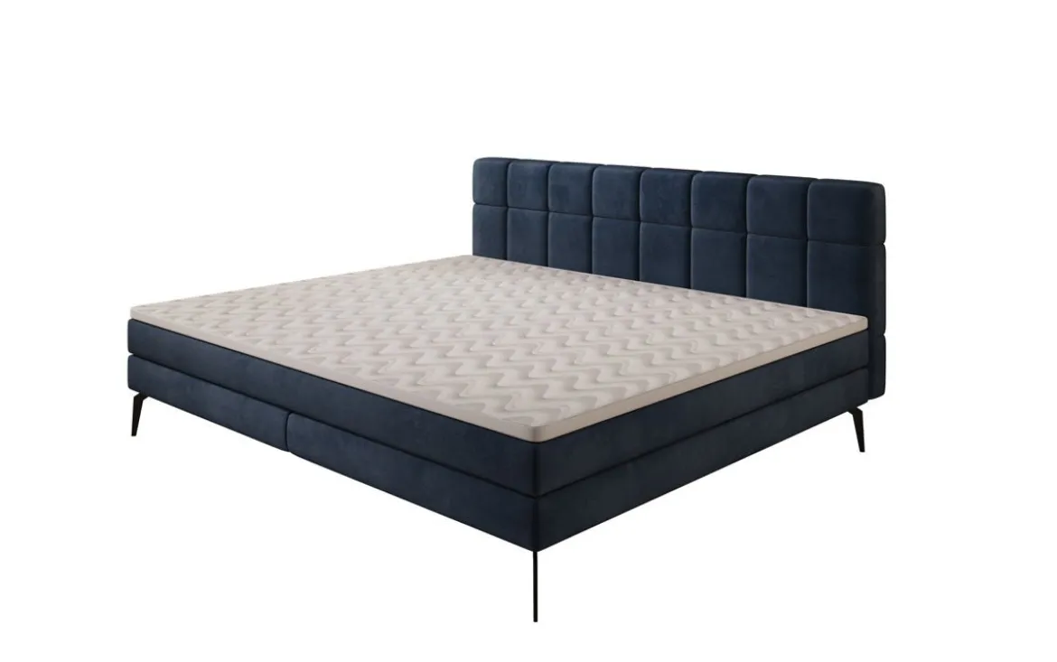 Familien Boxspringbett Savona – 220/240x200 in Samt