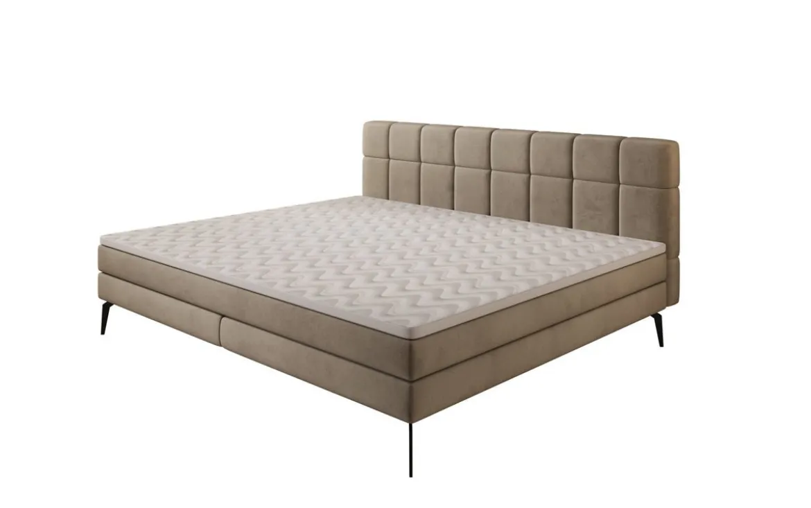 Familien Boxspringbett Savona – 220/240x200 in Samt