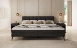 Familien Boxspringbett Savona – 220/240x200 in Samt