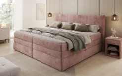 Familien Boxspringbett Stella in 220/240x200 mit Stauraum in Cord