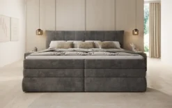 Familien Boxspringbett Stella in 220/240x200 mit Stauraum in Cord