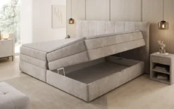Familien Boxspringbett Stella in 220/240x200 mit Stauraum in Cord