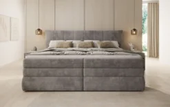 Familien Boxspringbett Stella in 220/240x200 mit Stauraum in Cord