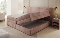 Familien Boxspringbett Stella in 220/240x200 mit Stauraum in Cord