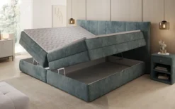 Familien Boxspringbett Stella in 220/240x200 mit Stauraum in Cord