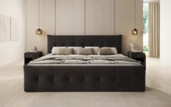Familien Boxspringbett Valenza – 220/240x200 mit Stauraum in Samt