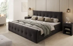 Familien Boxspringbett Valenza – 220/240x200 mit Stauraum in Samt