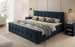 Familien Boxspringbett Valenza – 220/240x200 mit Stauraum in Samt