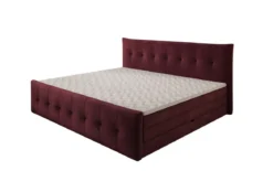 Familien Boxspringbett Valenza – 220/240x200 mit Stauraum in Samt